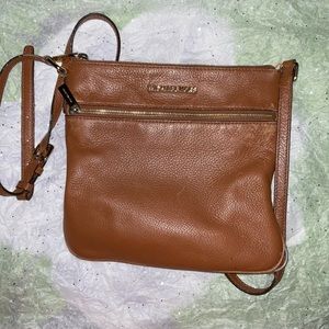 Michael Kors Brown Leather Crossbody Bag